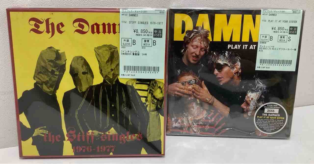 パンク】SEX PISTOLS、DAMNED中古7inchBOX,CDBOX入荷致しました