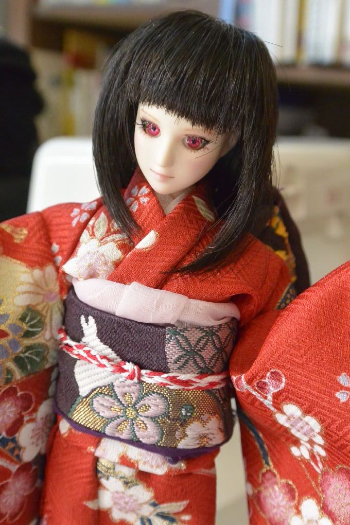 27cmドール用振袖を縫いました : カフェ・ド・犬