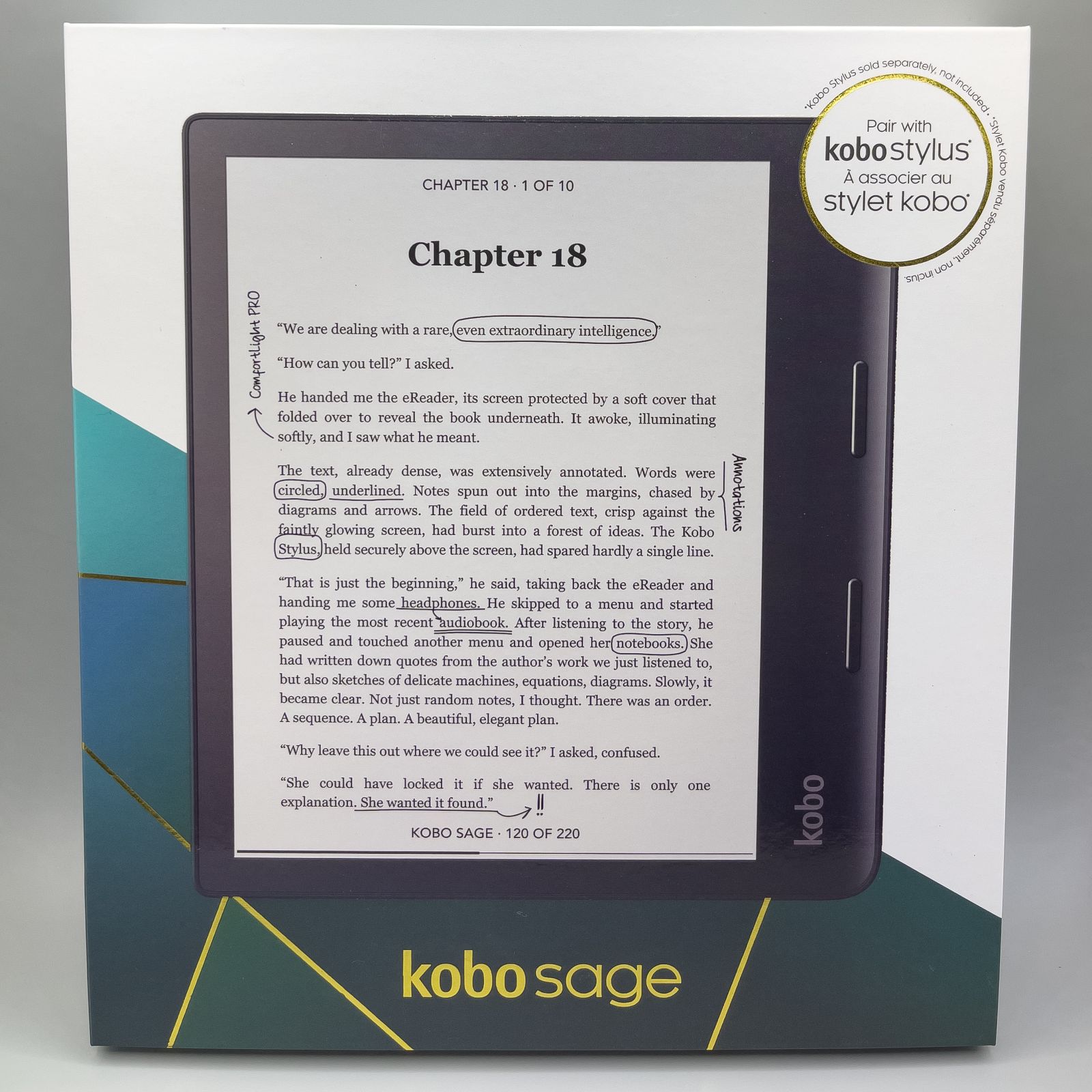 Rakuten kobo sage / 楽天の電子書籍が読めるe-Inkブックリーダー : 狐
