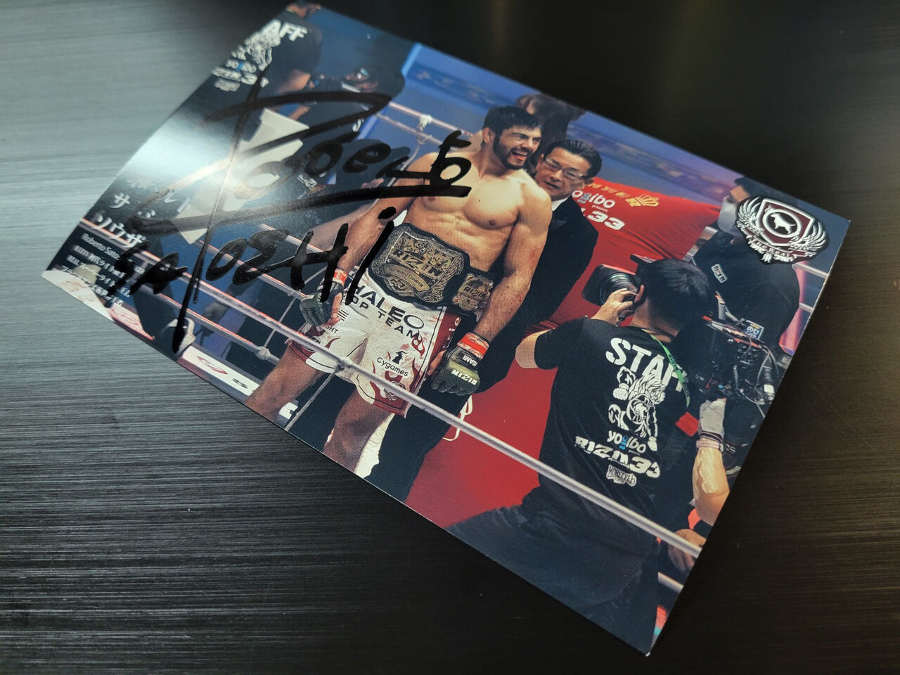 ホベルト・サトシ・ソウザ&クレベル・コイケサイン入り色紙＆ポスト