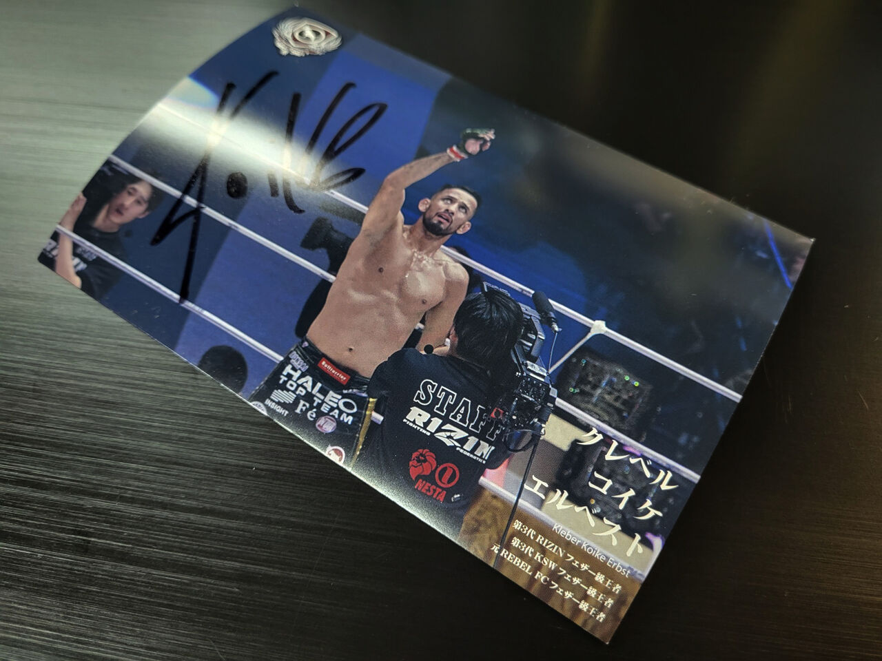 ホベルト・サトシ・ソウザ&クレベル・コイケサイン入り色紙＆ポスト