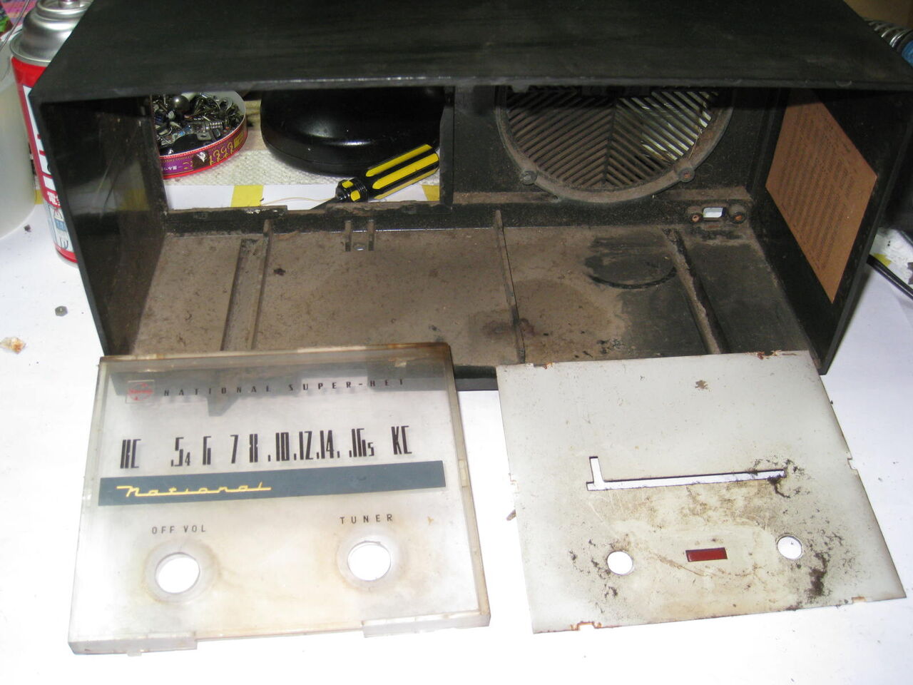 真空管ラジオ ナショナルCX-455 の修理 : 真空管ラジオ修理キッシー工房