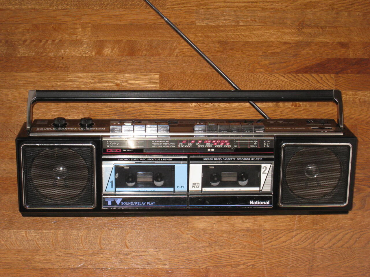 黒いWラジカセ ナショナルRX-FW17の修理 : 真空管ラジオ修理キッシー工房