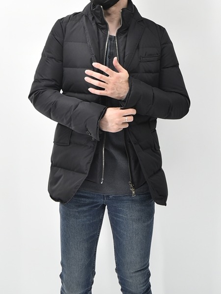 wjk ダブルジェイケイ ダウン ジャケット レイヤード テーラード