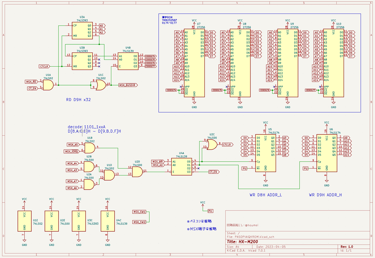 HX-M200 PASOPIA IQ HX-20/21/22用漢字ROM : まごころせいじつ堂