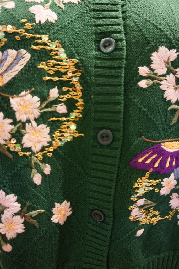 KEITAMARUYAMA（ケイタマルヤマ) 桜＆蝶ニットカーディガン : mode