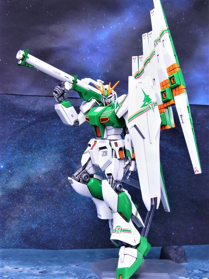 HGUC νガンダム Ver.GFT セブンイレブンカラー レビュー : おもちゃの