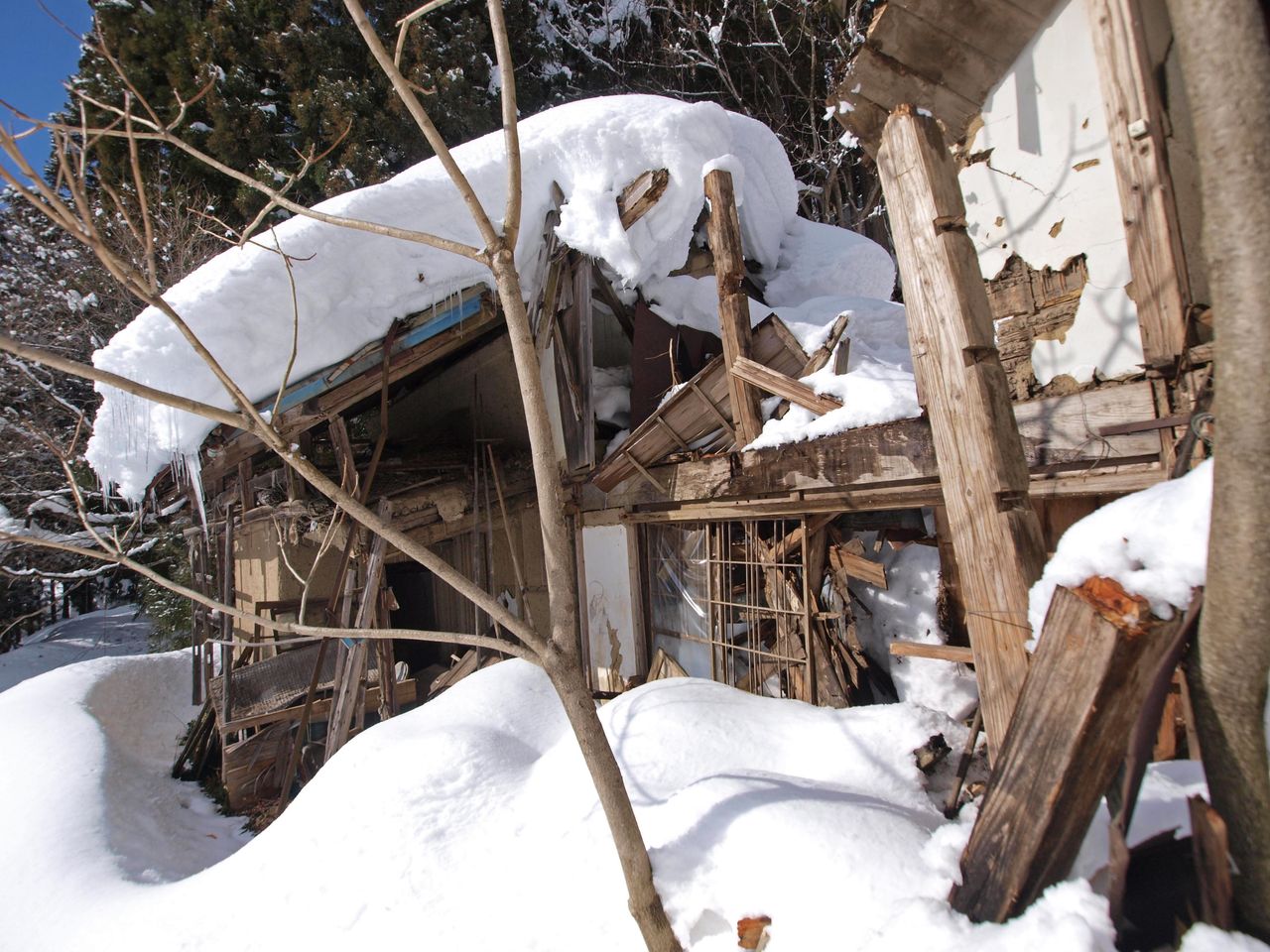 廃墟バックカントリー 大町の廃村「大倉」を目指す : 北信州探検日記