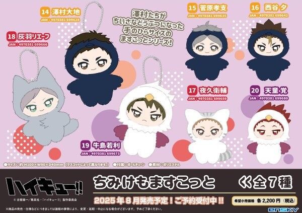 アニメ『ハイキュー!!』ちみけもますこっと : アニメ＆漫画 グッズ情報