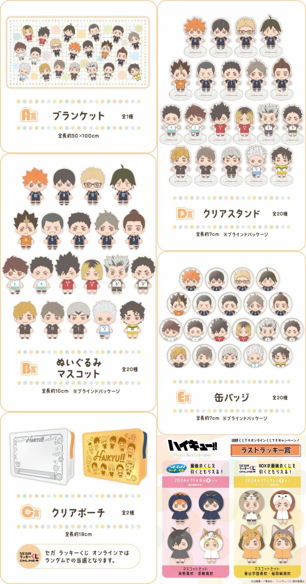 セガ ラッキーくじ 「ハイキュー !! Pastel Art Collection」【2024年