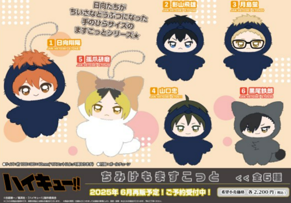 アニメ『ハイキュー!!』 ちみけもますこっと : アニメ＆漫画 グッズ情報