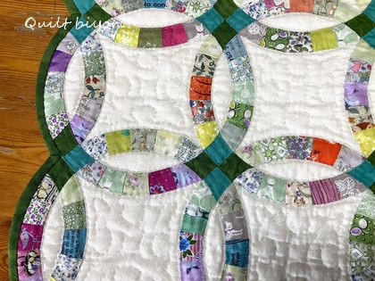 ダブルウェディングリングのタペストリー完成 : 猫日和。キルト日和。