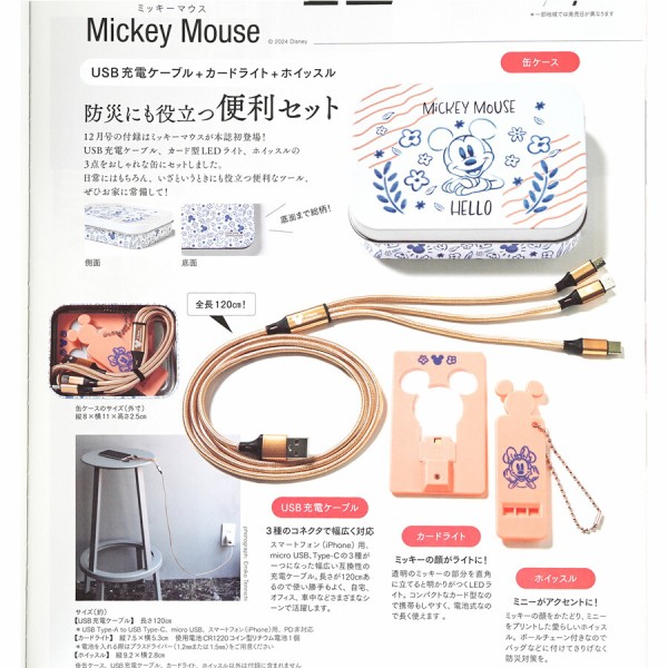 速報】大人のおしゃれ手帖 2024年 12月号 《特別付録》 Mickey Mouse