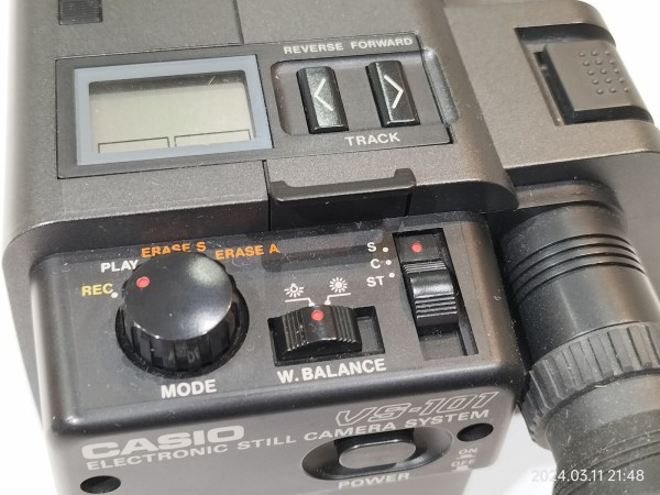 1987/昭和62/CASIO/VS-101/電子スチルビデオカメラ/28万画素/2インチ