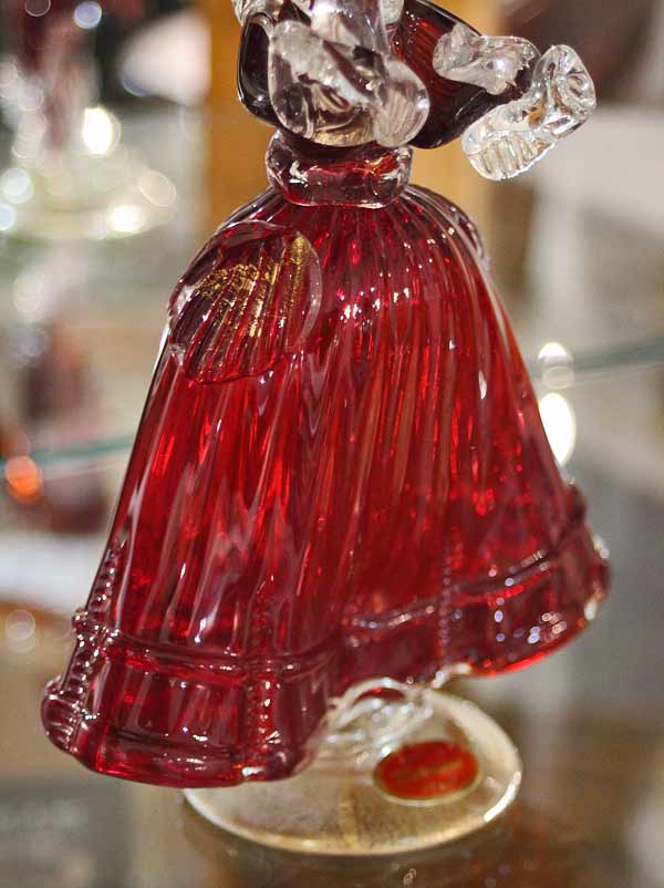 イタリア製 MADE IN MURANO赤色 男女 ヴェネツィアンガラス イタリア製