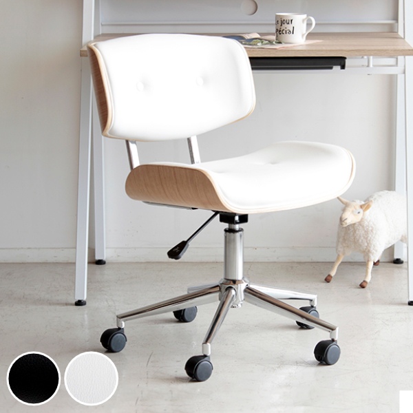 デスクチェア 座面高44～54cm 高さ調整 キャスターチェア オフィス