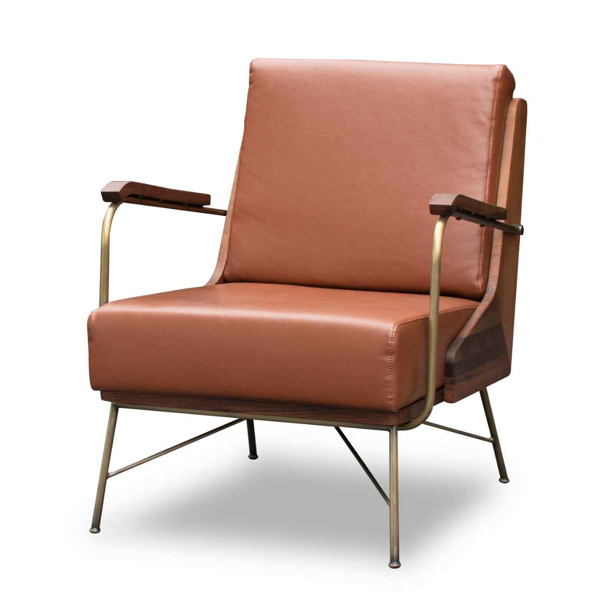 ソファ 1人掛け ヴィンテージ調 ウォールナット背板 幅66cm