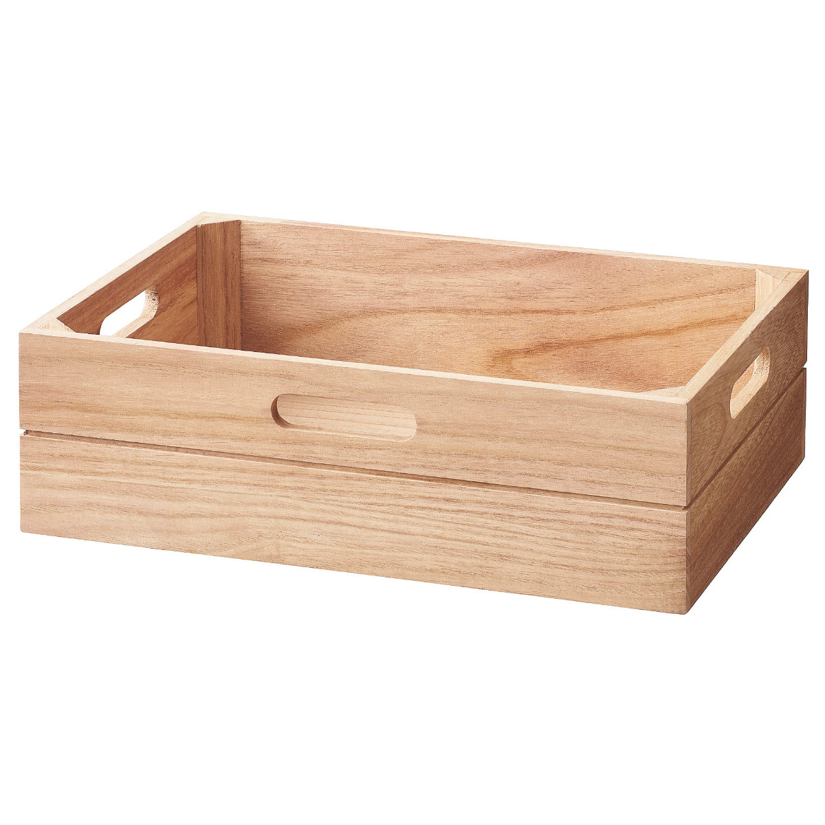 収納ボックス 積み重ね桐ボックス 浅型 カラーボックス 木製 – ハウジー