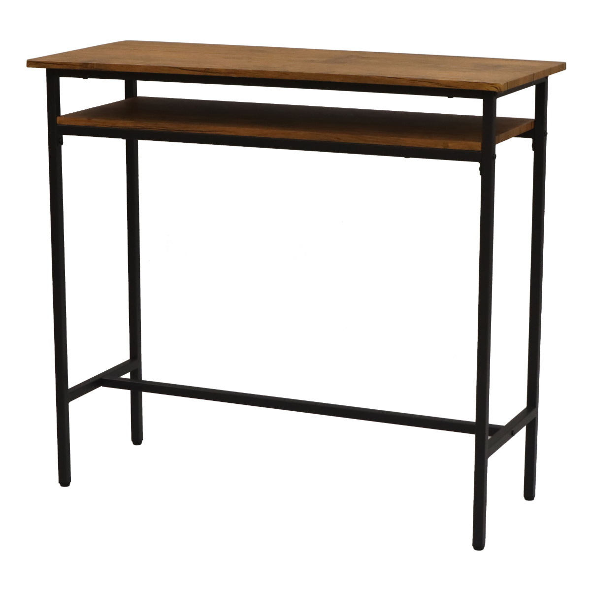 dショッピング |カウンターテーブル 幅100cm 奥行40cm ラック 木目調