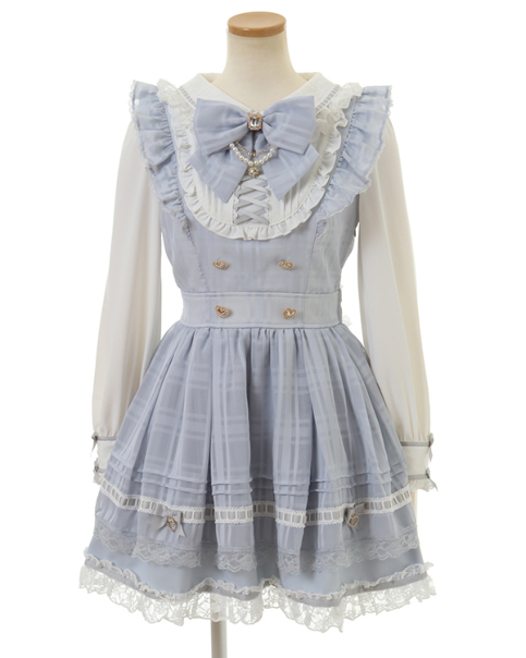 シアーチェックエプロンフリルワンピース ｜ LIZ LISA（リズリサ）公式