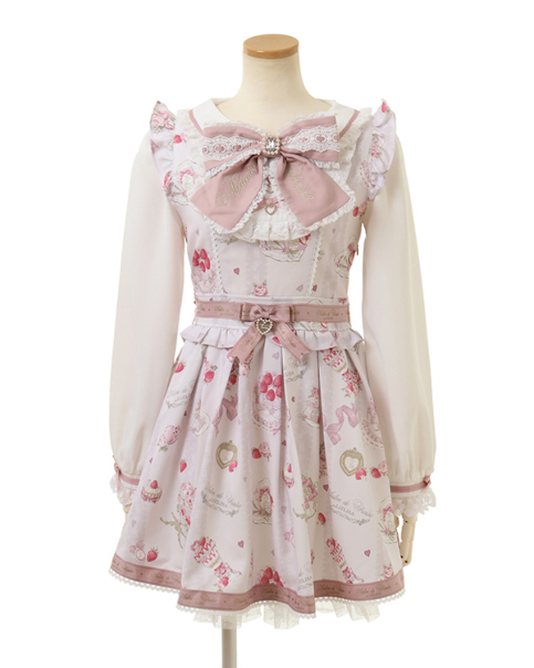 LIZLISA リズリサ Salon de Fraise柄ワンピース ピンク 【公式通販】