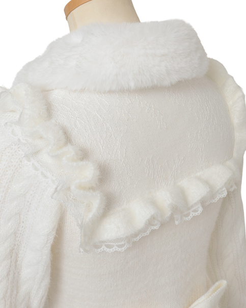 ファーカラーぺプラムカーディガン ｜ LIZ LISA（リズリサ）公式通販