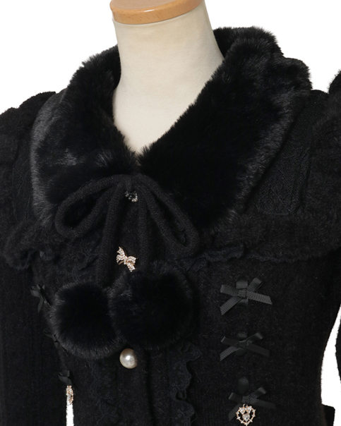 ファーカラーぺプラムカーディガン ｜ LIZ LISA（リズリサ）公式通販