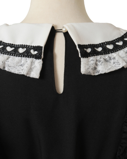 ハート衿プリーツフリルワンピース ｜ LIZ LISA（リズリサ）公式通販