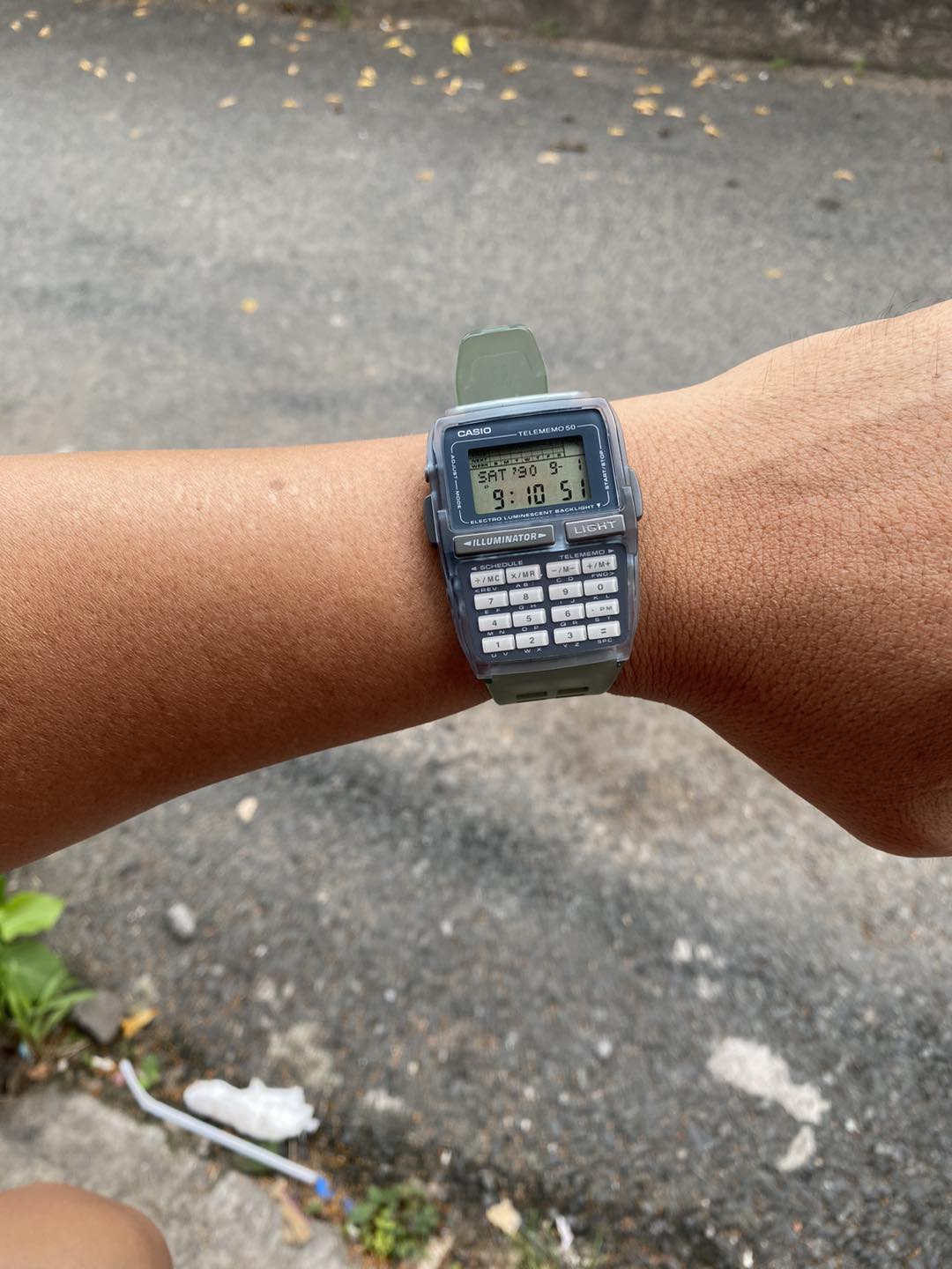 VINTAGE CASIO DIGITAL CALCULATOR WATCH TELEMEMO 50 ILLUMINATOR DBC