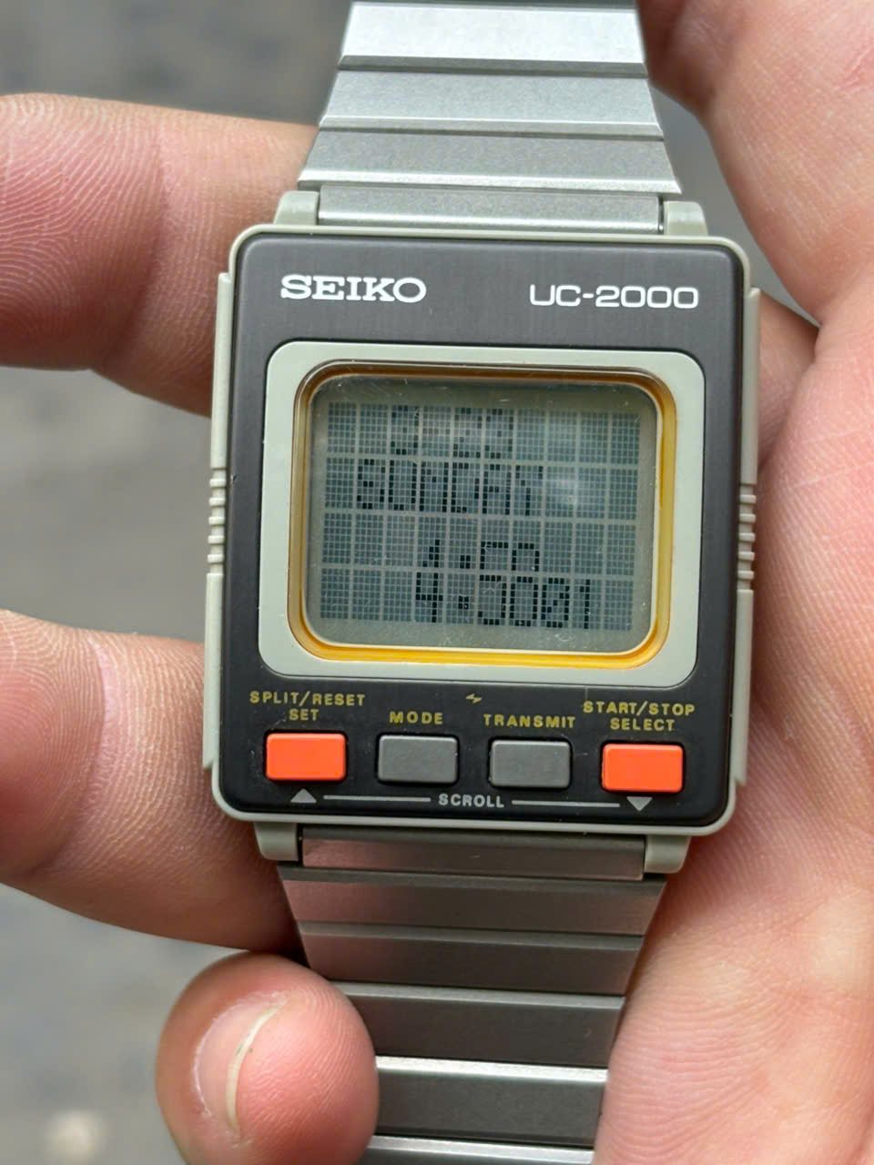 SEIKO UC-2000 LCD WRIST WATCH computer set with UC-2100 keyboard