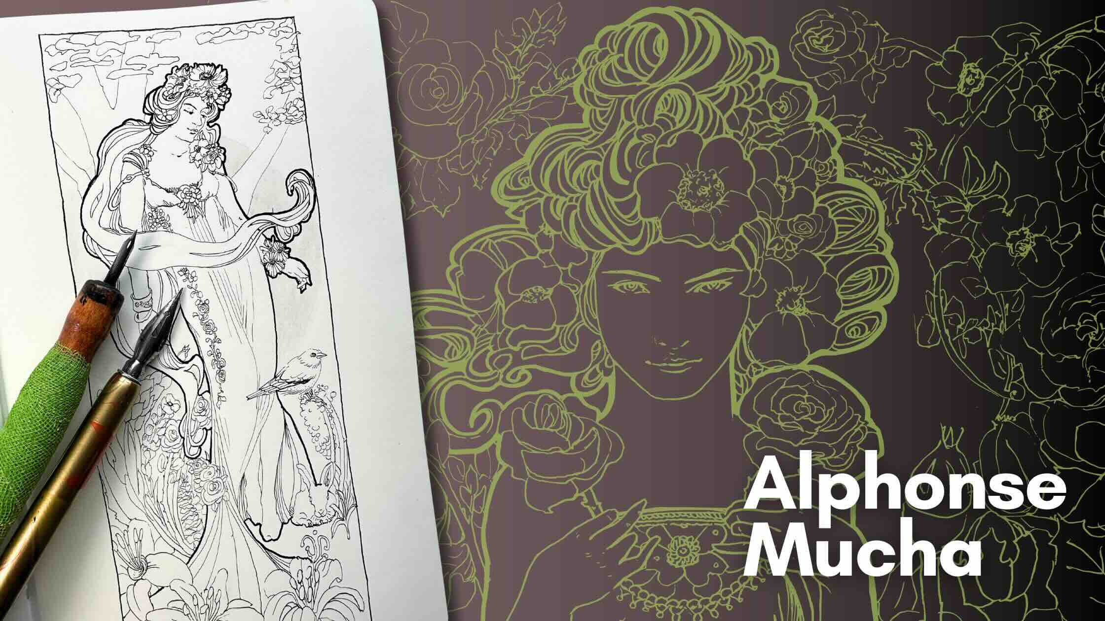 Alphonse Mucha Master Study | Longstride Illustration