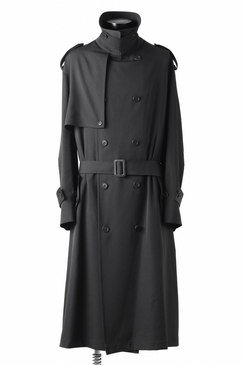 ワイズナイロンワッシャーステンカラーロングコート。ブランドワイズ