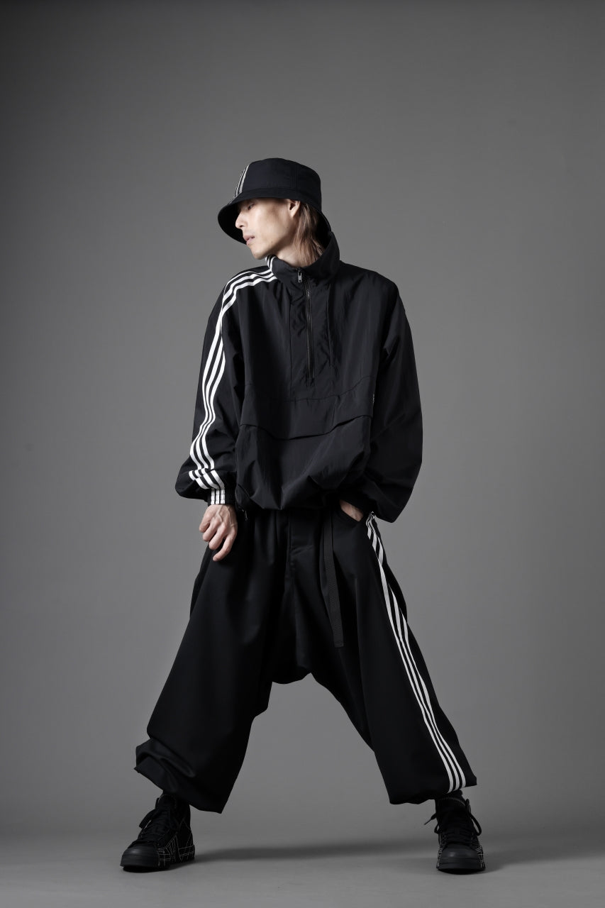 Y-3 Yohji Yamamoto THREE STRIPES NYLON HALF ZIP BLOUSON (BLACK)の