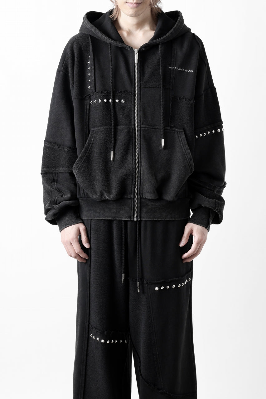Feng Chen Wang PANELLED FULL ZIP HOODIE (BLACK)の商品ページ