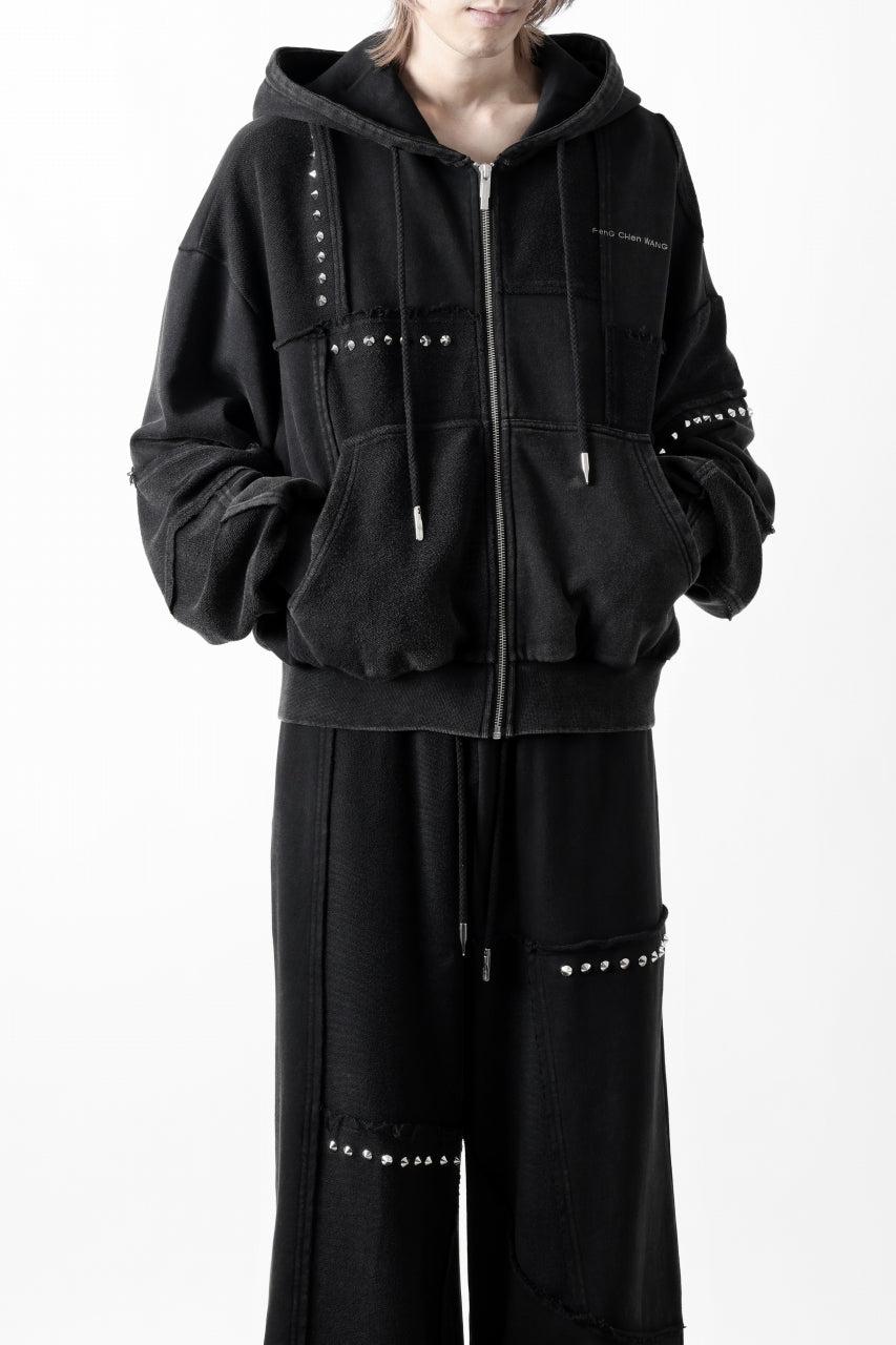 Feng Chen Wang PANELLED FULL ZIP HOODIE (BLACK)の商品ページ