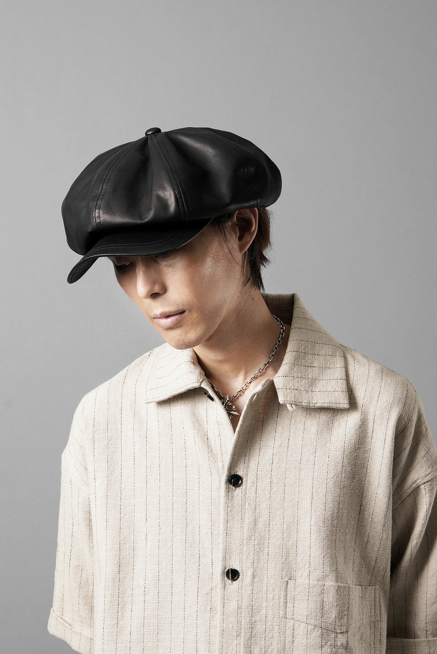 ISAMU KATAYAMA BACKLASH CASQUETTE / MONOCHROME LUXURY STEER (BLACK
