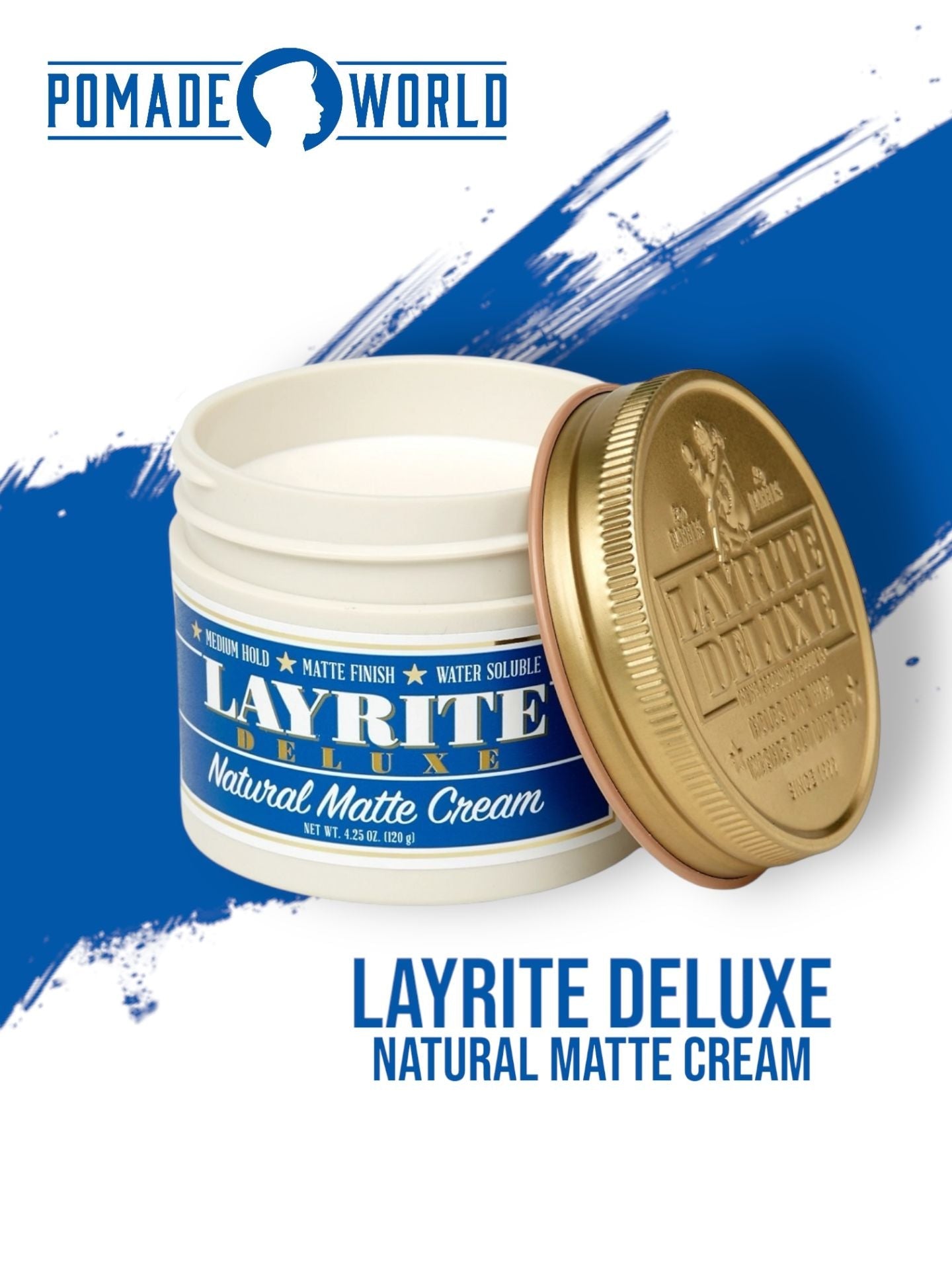 Layrite Deluxe Natural Matte Cream – Lockhart's Authentic Grooming