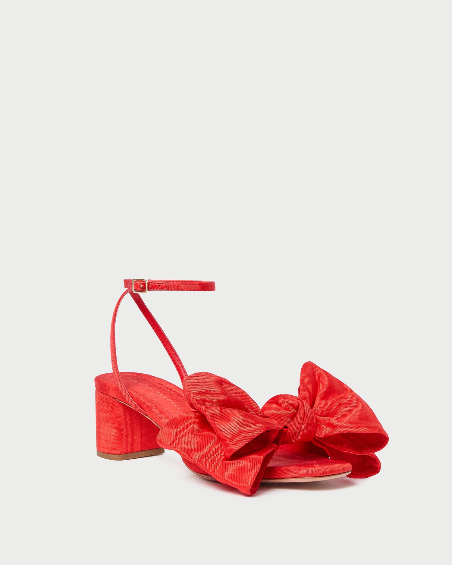 Carmen Red Moiré Bow Sandal | Heeled Sandals | Footwear
