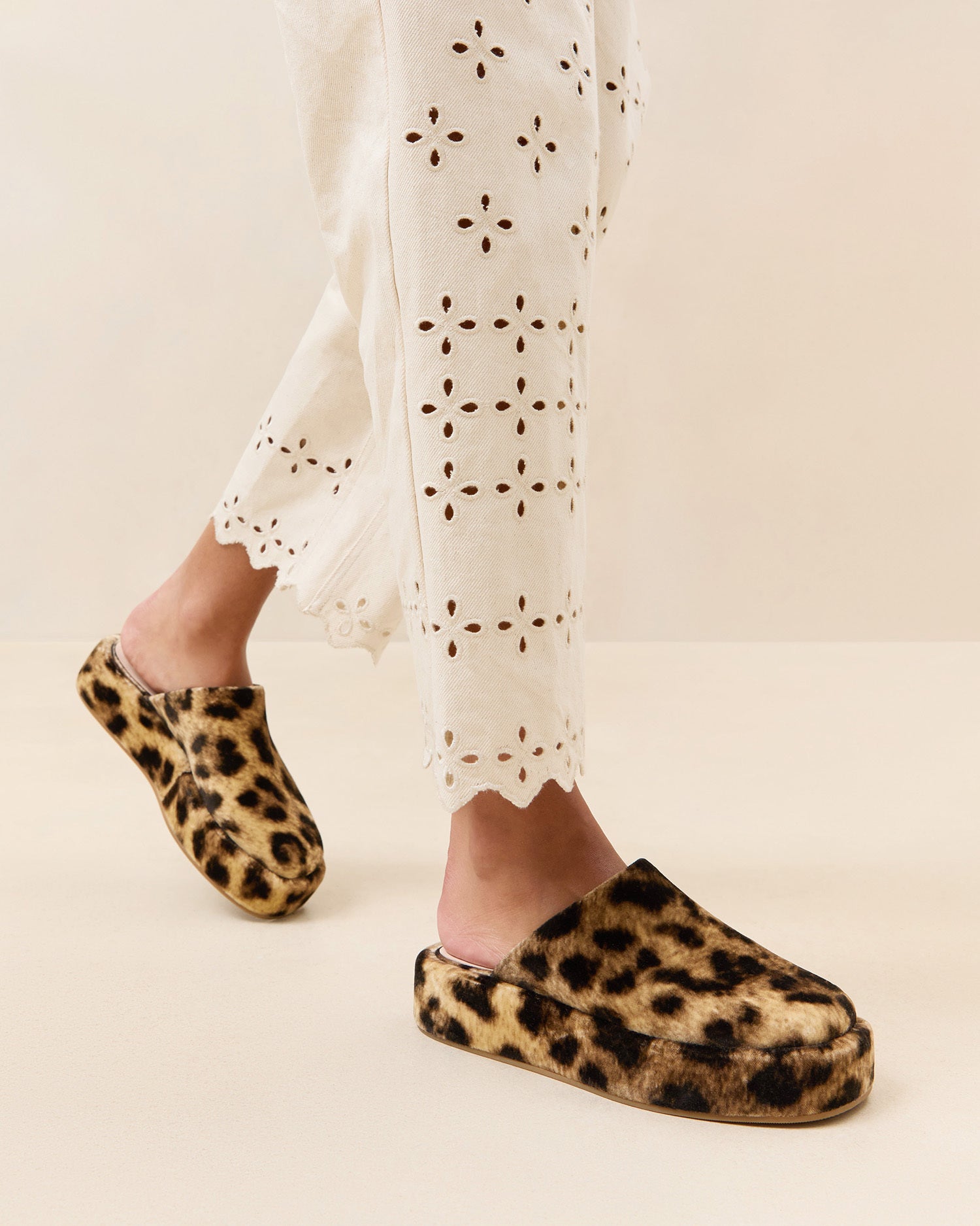 Haven Leopard Velvet Mule | Mules | Footwear