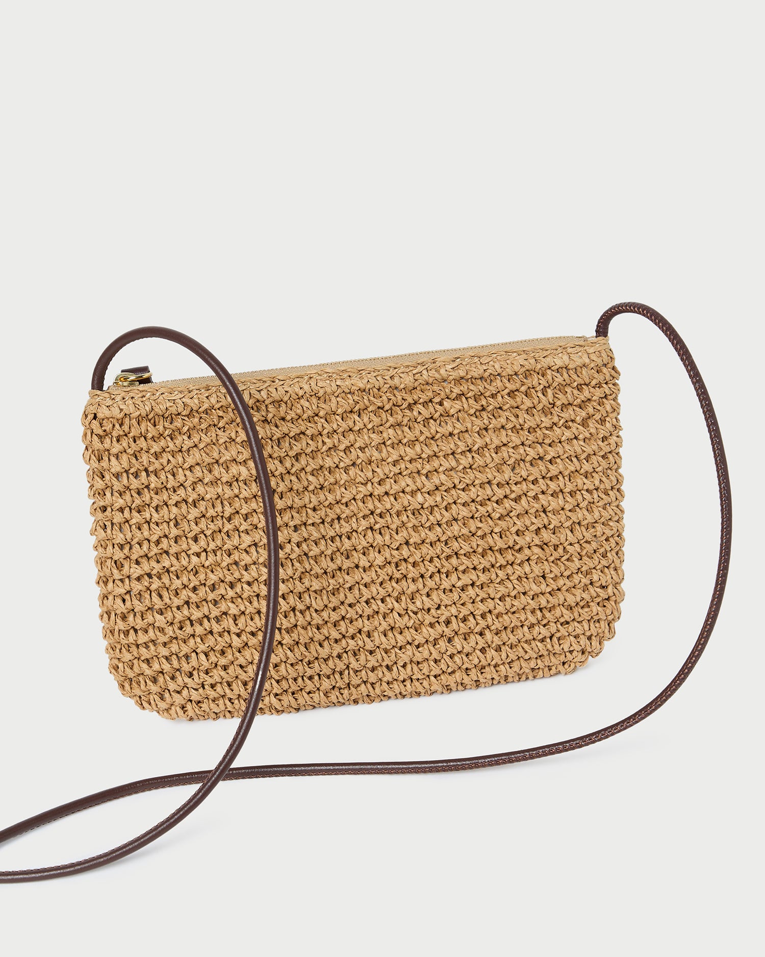 Yasmine Brown/Espresso Crochet Crossbody | Crossbodies | Handbags