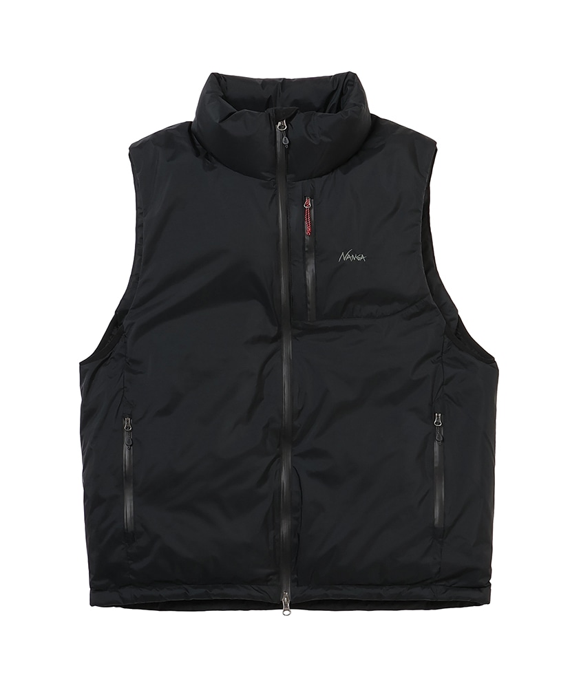 Aurora Tex Stand Collar Down Vest (Men's)(L(MEN) BLK): NANGA