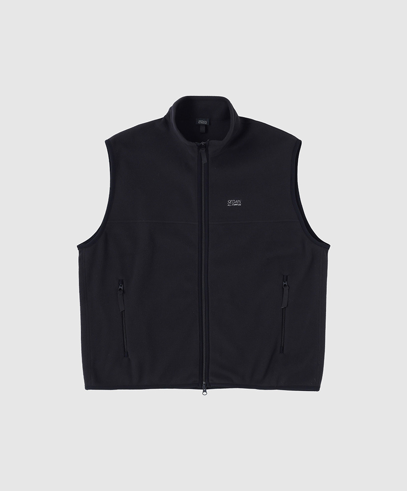 Fleece Full Zip Vest(L(MEN) Black/ブラック): SEDAN ALL-PURPOSE