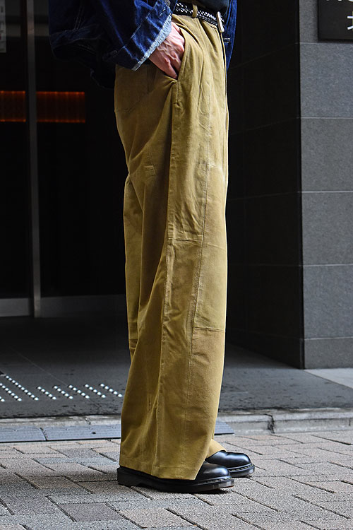 SEEALL[シーオール] 23AW Reconstructed Boots Cut Buggy Pants-Leather