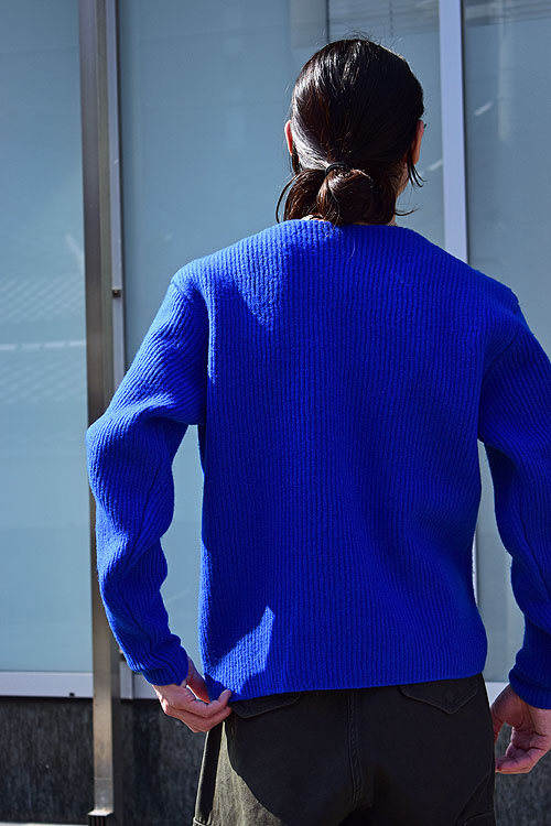 AURALEE[オーラリー] 23AW Milled French Merino Rib Knit Boat Neck P/O