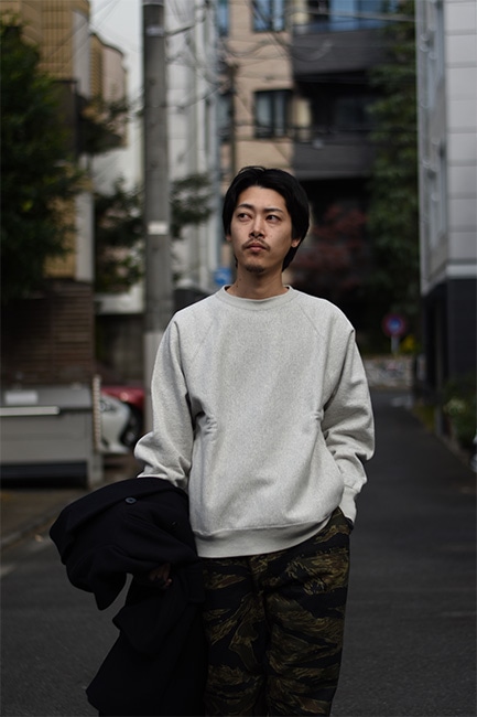 BATONER/バトナー】Men Jumberca Urake Crew Neck