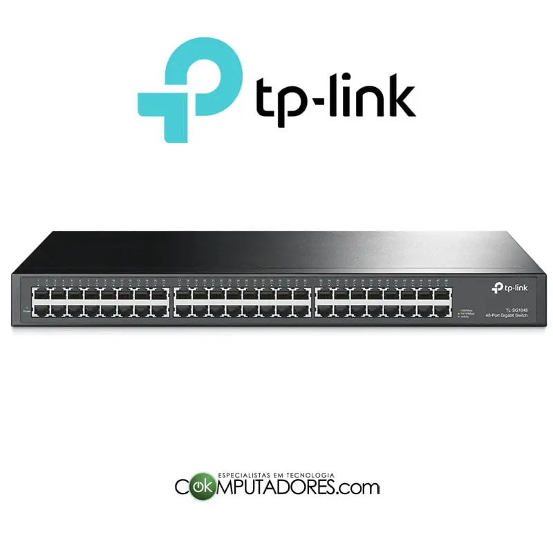 Switch TPLINK TL-SG1048 48 Portas Gigabit RJ45 10/100/1000, Buffer