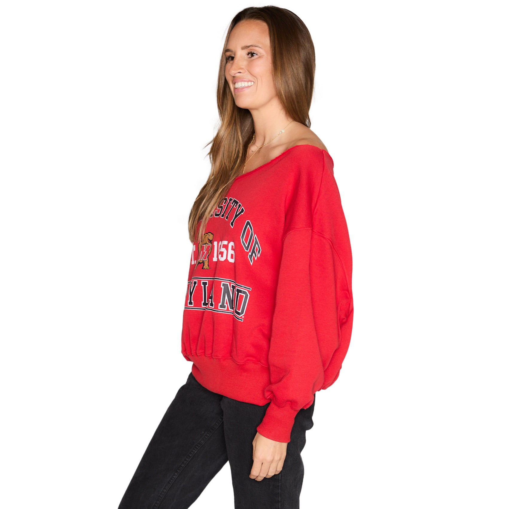 Maryland Terps Off the Shoulder Sweatshirt – lojobands