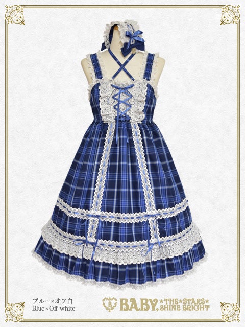 Tartan Check Babydoll JSK & Princess Drop Headdress Set (2023) by