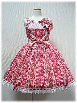 Sweet Ribbon Strawberry Switching JSK by Angelic Pretty