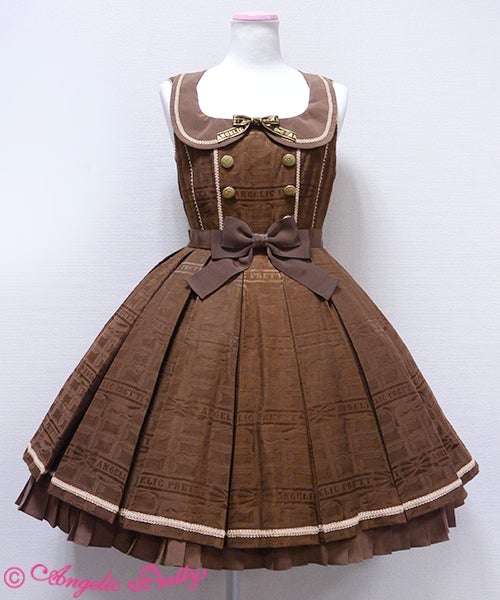 Melty Ribbon Chocolate Collar JSK by Angelic Pretty